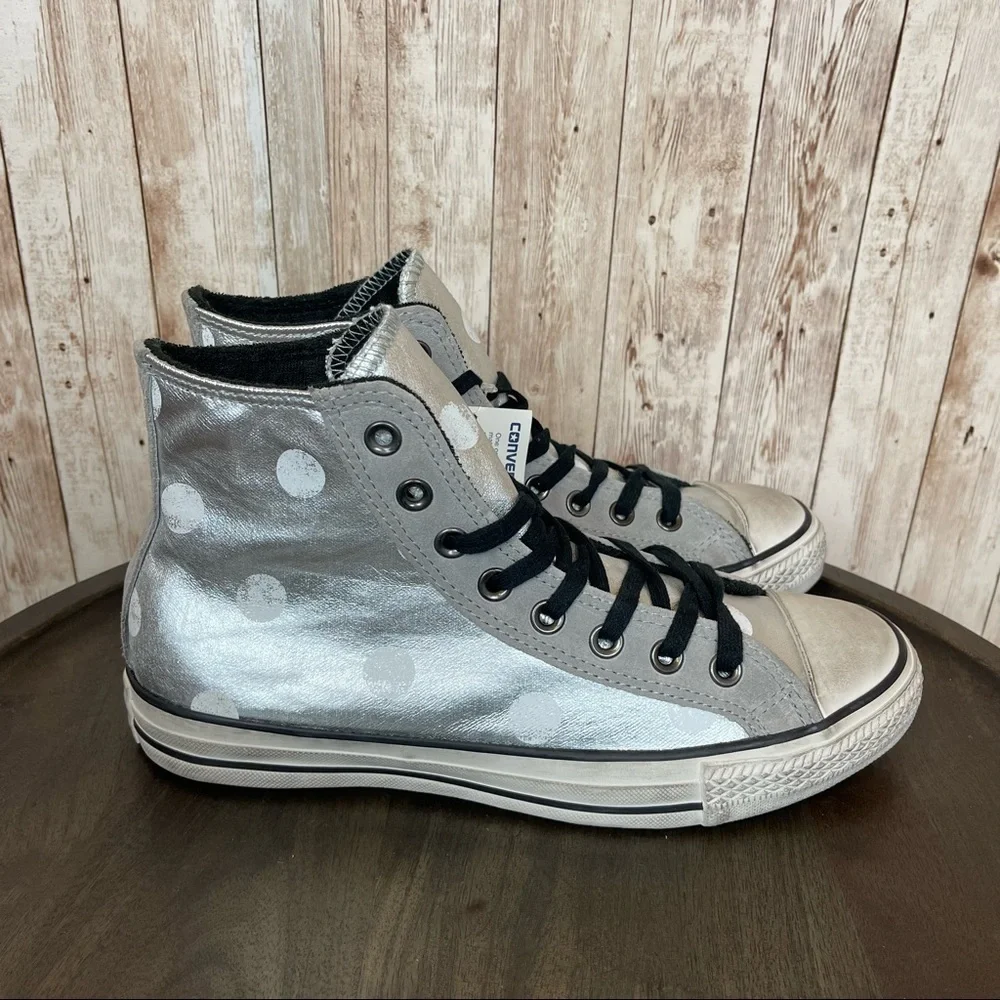 Converse CTAS Hi Metallic Polka Dot Sneaker Size 9.5 Women - Picture 3 of 9